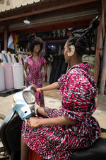 Load image into Gallery viewer, Robe longue portefeuille maxi Fatoumata gone wild