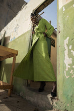 Load image into Gallery viewer, Fatoumata maxi wrap dress gone wild