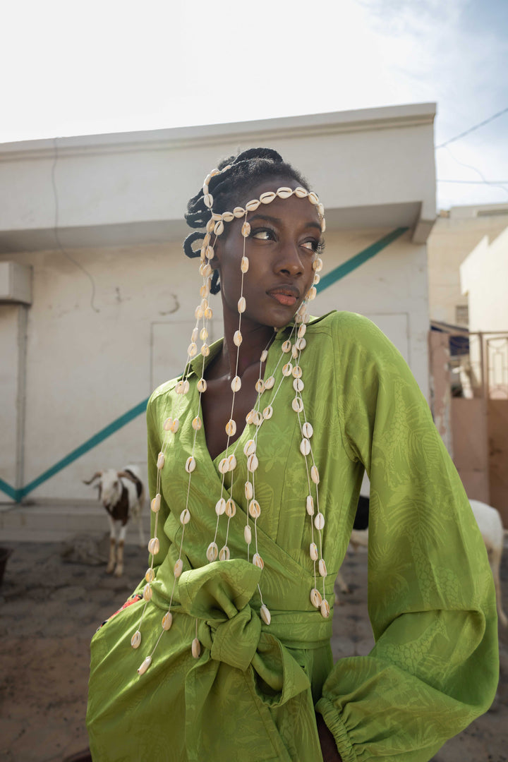 Fatoumata maxi wrap dress gone wild