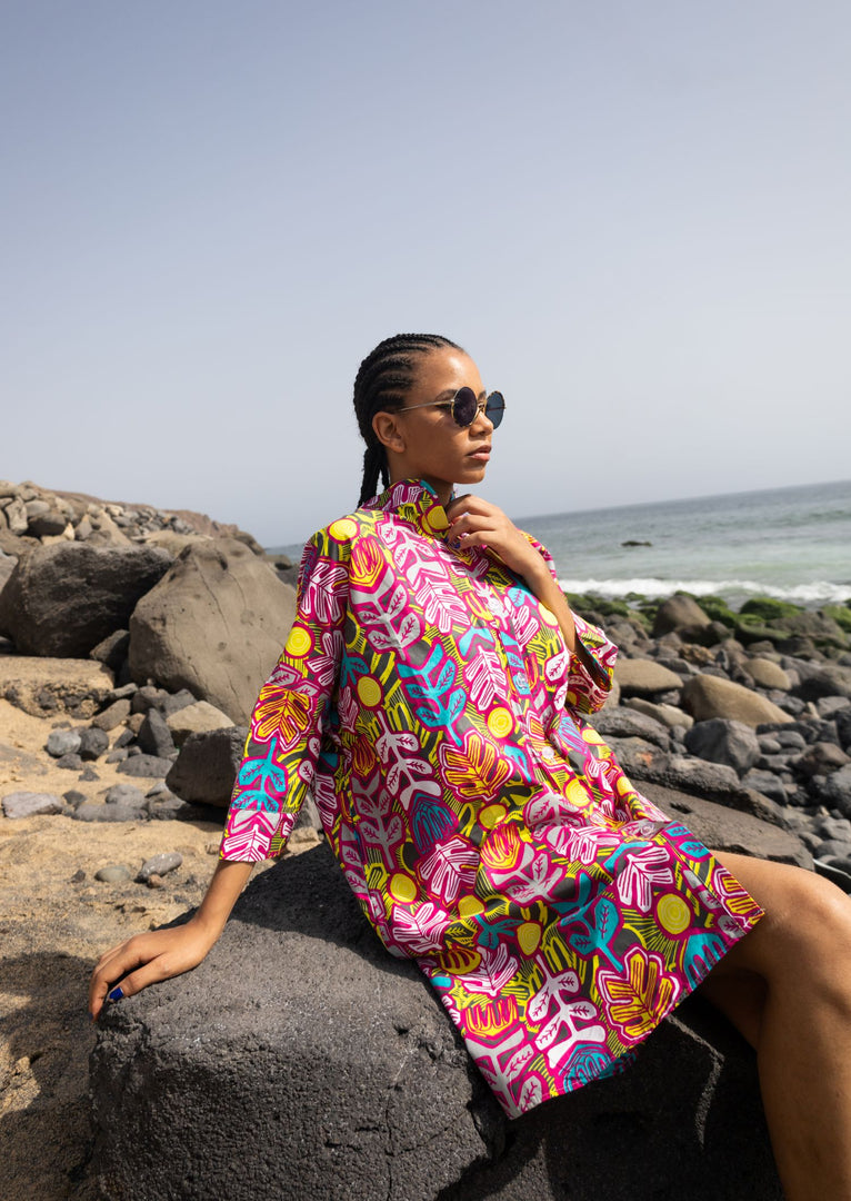 Ankara short shirt dress