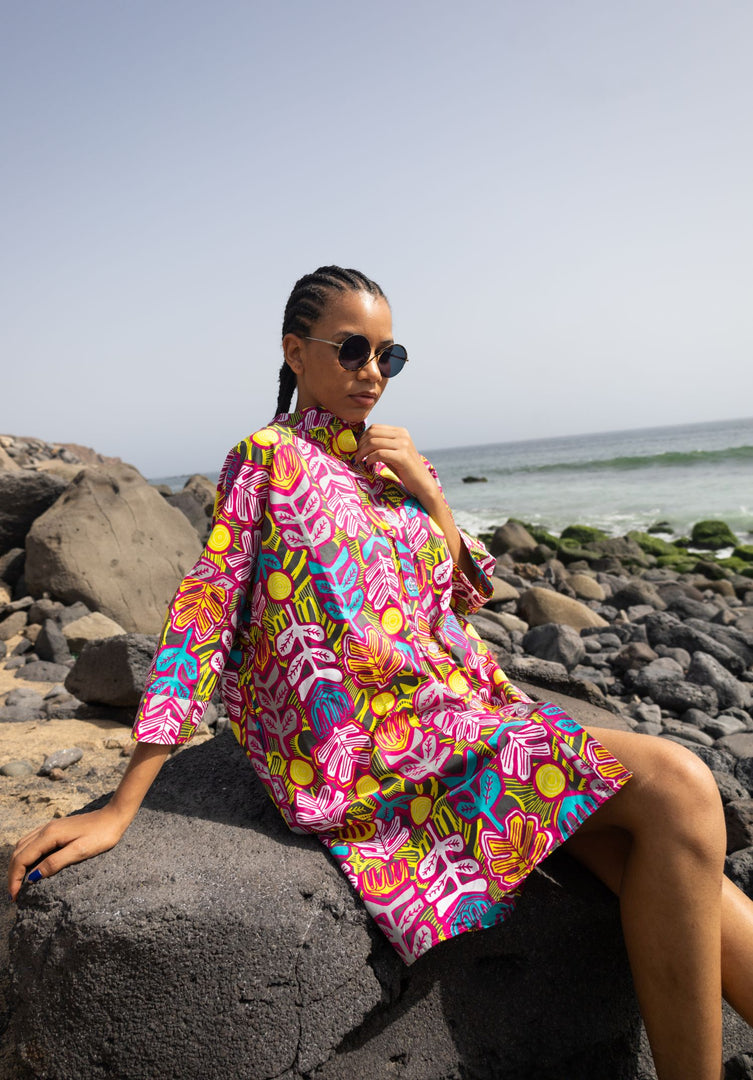 Ankara short shirt dress
